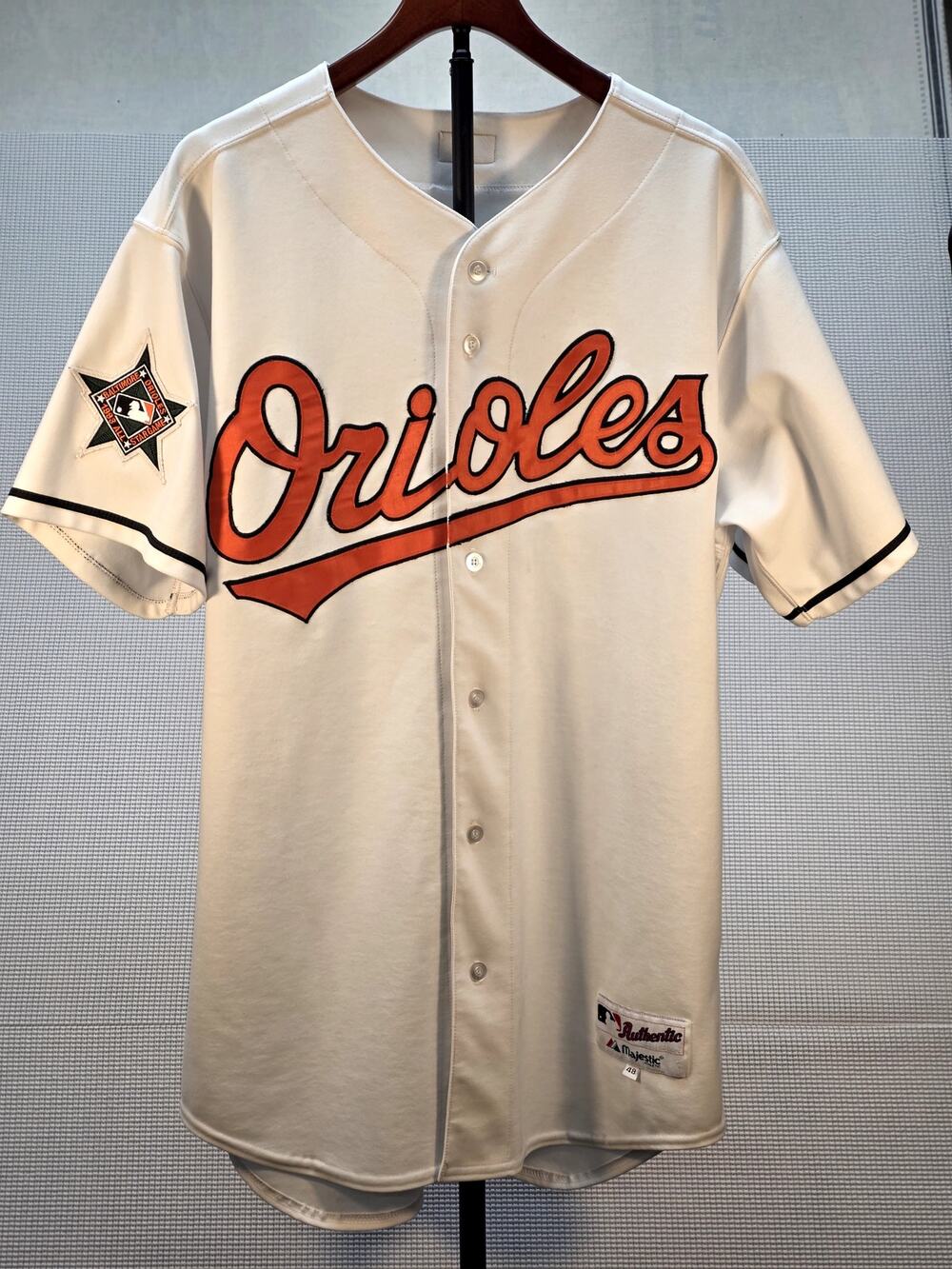 VTG Majestic Baltimore Orioles Jersey Authentic Sz 48 1993 All Star Game Patch